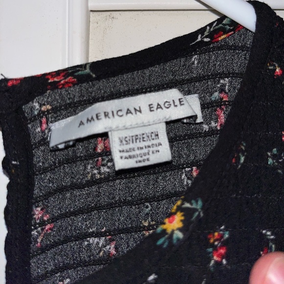 Beautiful black dress with flowers on it. Barely has ever been used, looks new ! - Picture 4 of 6